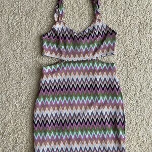 Lovers + Friends Zigzag Pattern Dress - Revolve